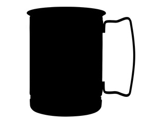 Cocktail copper mug silhouette vector art