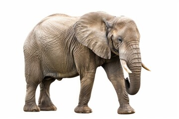 Obraz premium a real elephant with white background 