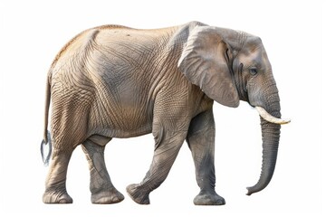 Fototapeta premium a real elephant with white background 