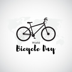 Vector illustration of World Bicycle Day social media feed template