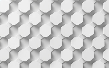 Hexagonal Geometry Stands, Hexagon Geometric Pattern, Hexagonal Geometry on a Blank White Canvas, Copy Space