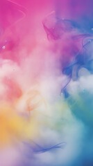 Multicolored cloud of smoke and water swirling together in a mesmerizing display