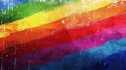 Close-up view of a rainbow-colored background shining with bold hues and blending seamlessly
