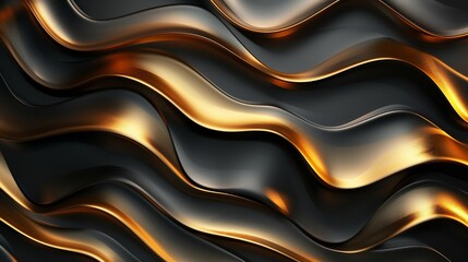 Obraz premium black and gold modern elegant luxury 3d abstract background.