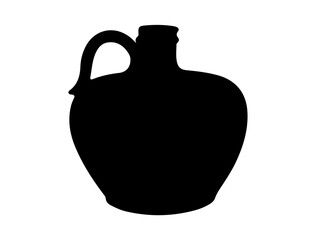 Vintage whisky bottle silhouette vector art