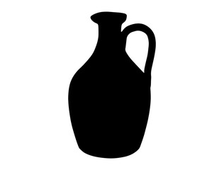 Vintage whisky bottle silhouette vector art