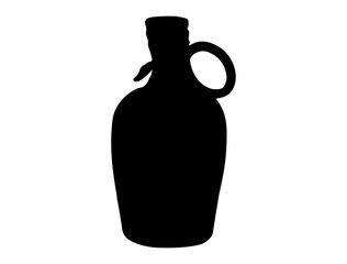 Vintage whisky bottle silhouette vector art