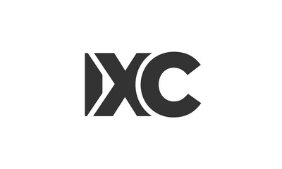 IXC logo design template with strong and modern bold text. Initial based vector logotype featuring simple and minimal typography. Trendy company identity.