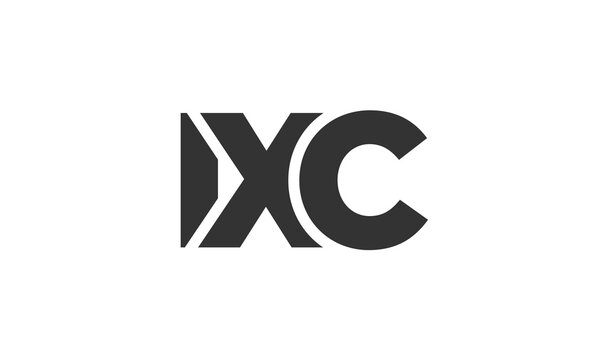 IXC logo design template with strong and modern bold text. Initial based vector logotype featuring simple and minimal typography. Trendy company identity.