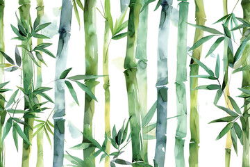 Bamboo_stalks_vector_illustration_with_watercolor_transparent background