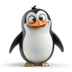 3D Cute Penguin Mascot Character