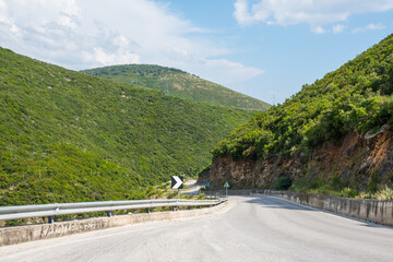 Road in the mountains of the Albanian Riviera - 805101102