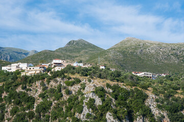 Beautiful mountain landscape of town of Dhermi in Albania - 805101157