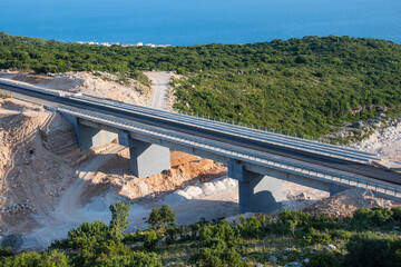 New bridge in Dhermi in Albania - 805101174
