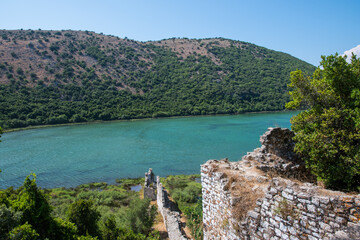 beautiful landscape of Butrint national archeological park in Albania - 805101347