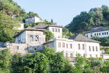 View over city of Gjirokastra in albania - 805101537
