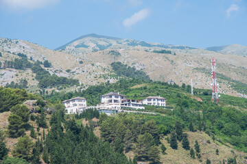 View over city of Gjirokastra in albania - 805101584
