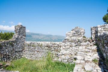 Wall of Berat castle in Albania - 805101794