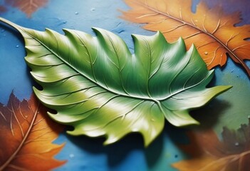 Oil painting Design a stylized leaf logo with intr (4)