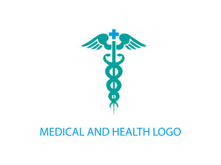 Health and  medical logo vector and illustration.