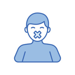 Male Silent Protest vector icon