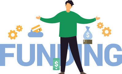 The boy is telling about funding.