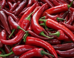 Fresh organic red hot chilli peppers background
