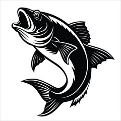 Vector fish vector art, graphics fish . vintage illustration fish clipart, vector fishs flat style artwork design