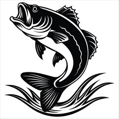 Vector fish vector art, graphics fish . vintage illustration fish clipart, vector fishs flat style artwork design