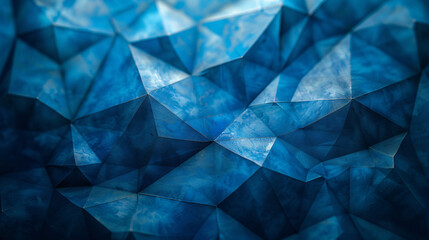 Obraz premium Blue abstract background with triangular pattern