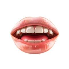 mouth isolated on transparent background Generative Ai.