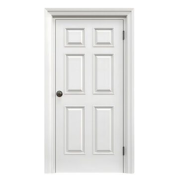 recommend clip art: white door isolated on transparent background Generative Ai.