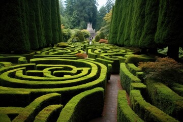 VanDusen Botanical Garden, Canada: A scene from the hedge maze and Elizabethan hedge garden in Vancouver.