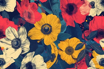 botanical illustrations with the vibrancy of pop art