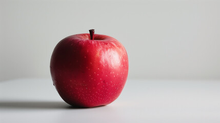 juicy appetizing ripe fresh red apple on a white volumetric background