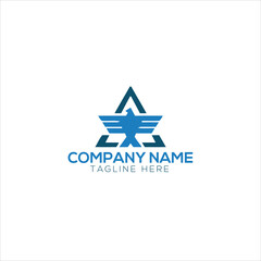 abstract Minimalist combine bird and leaf nature with line art style icon set logo template
