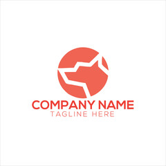 dog and cat logo design. vector design illustration of dog and cat element symbols 
