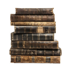 Stack of Books, Knowledge and Wisdom, Isolated on Transparent Background. PNG