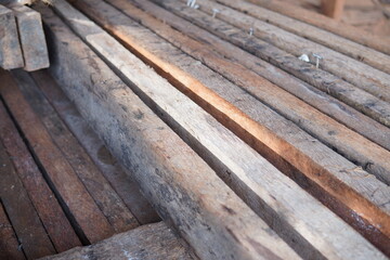 wood stacking in factory