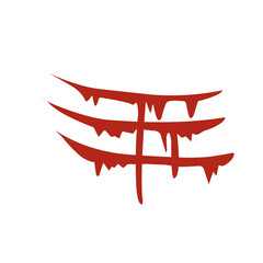 Obraz premium Blood drip splatter illustration