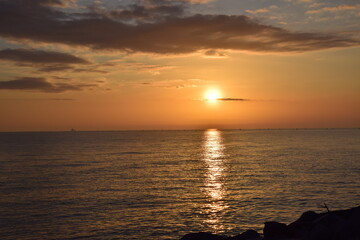 sunset over the ocean