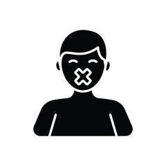 Male Silent Protest vector icon