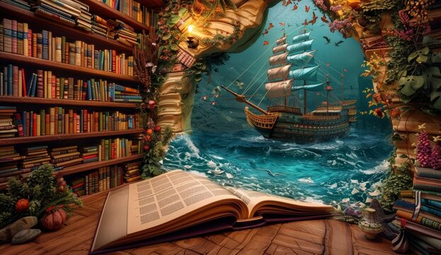 The library was a vast and wondrous place, filled with books of all shapes and sizes