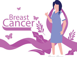 A girl is standing in front of ribbon.