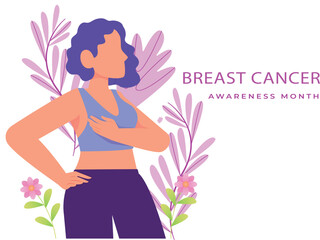 The girl is a patient of breast cancer.