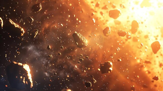 An asteroid belt is a region of space that is filled with asteroids