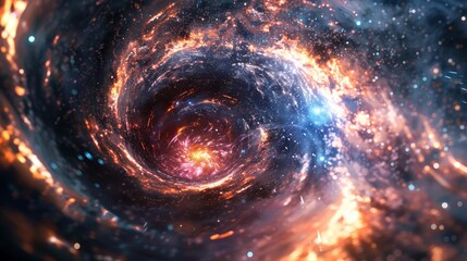 Explore the infinite possibilities of the cosmos with this awe-inspiring image of a swirling galaxy