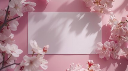 the mock up of the pink date invitation, no text, blank for text