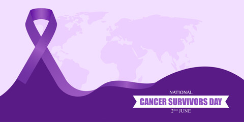 Vector illustration of Cancer Survivors Day social media feed template