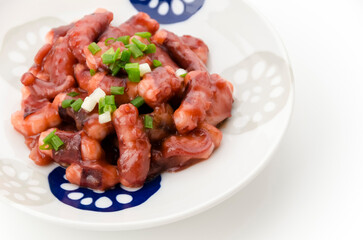 シガヤー（タコ）の味噌炒め